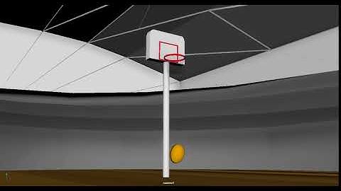 Bouncing basketball Maya