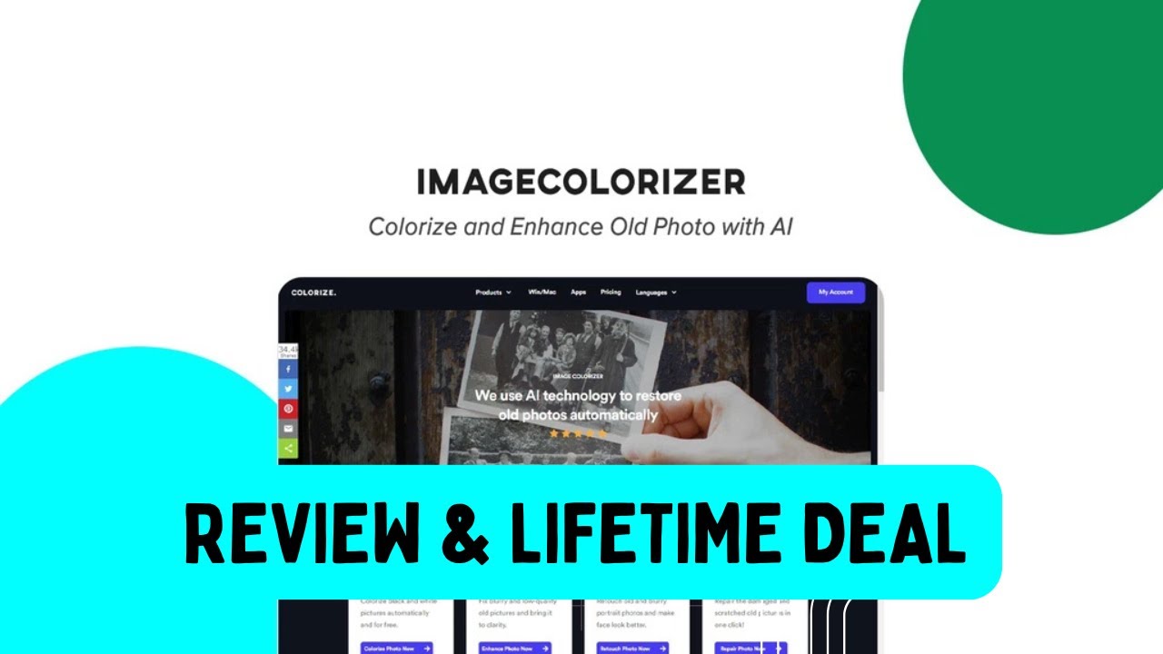 ImageColorizer Review & Lifetime Deal | Restore & Colorize Old Photos in Seconds!