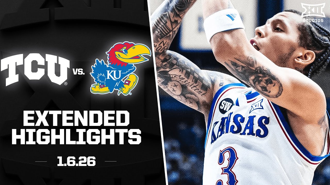 TCU vs. #22 Kansas Extended Highlights | 2025-26 Big 12 Men’s Basketball