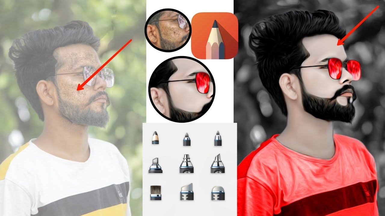 How to hard face smooth in sketchbook|face smooth editing sketchbook