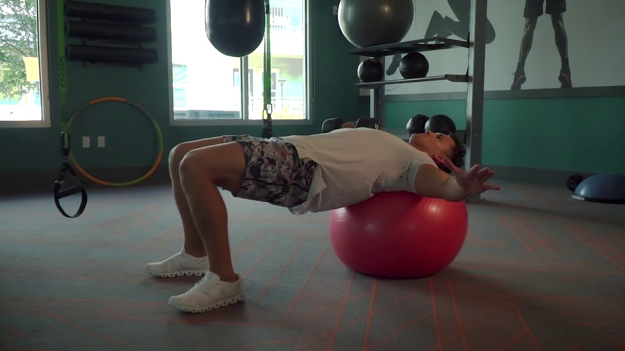 Dumbbell Swiss Ball Single Arm Press YouTube