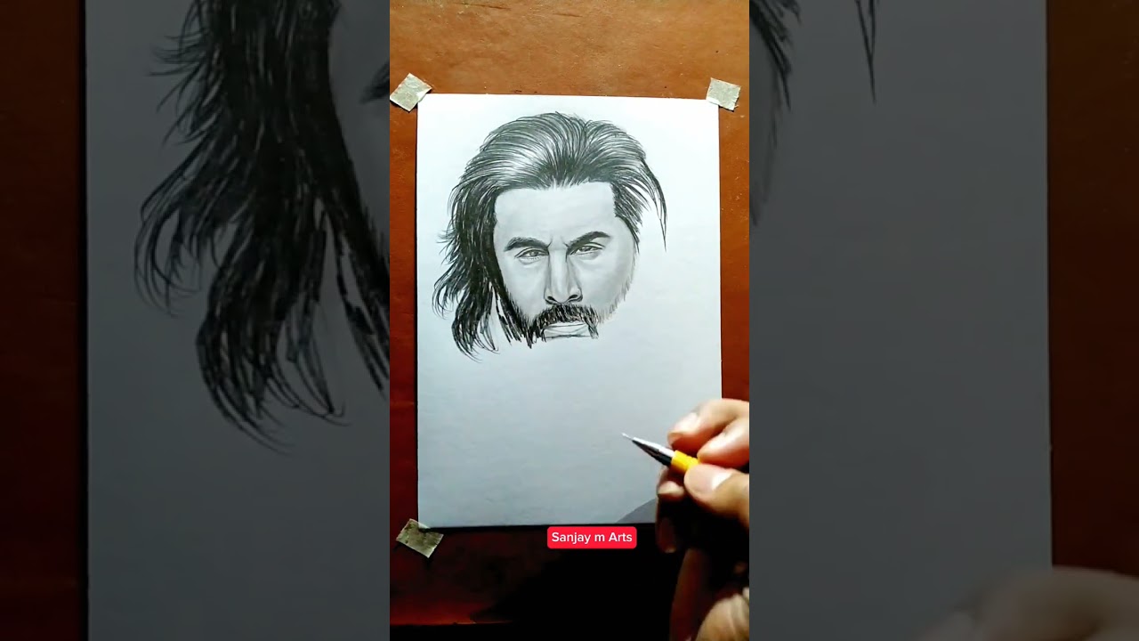 POV:Drawing ranbir kapoor in the Animal movie look 