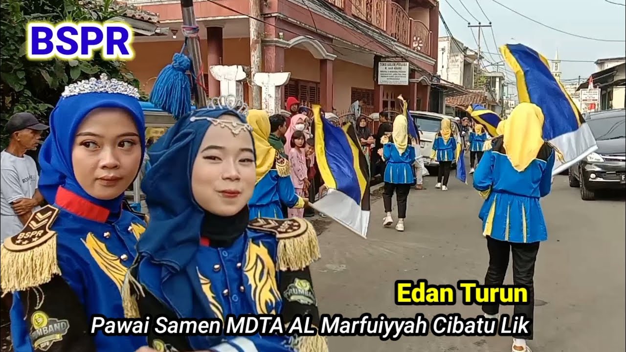 Show Keliling Drumband BSPR Di Cibatu Lik Samen MDTA AL Marfuiyyah || Edan Turun Versi Drumband BSPR