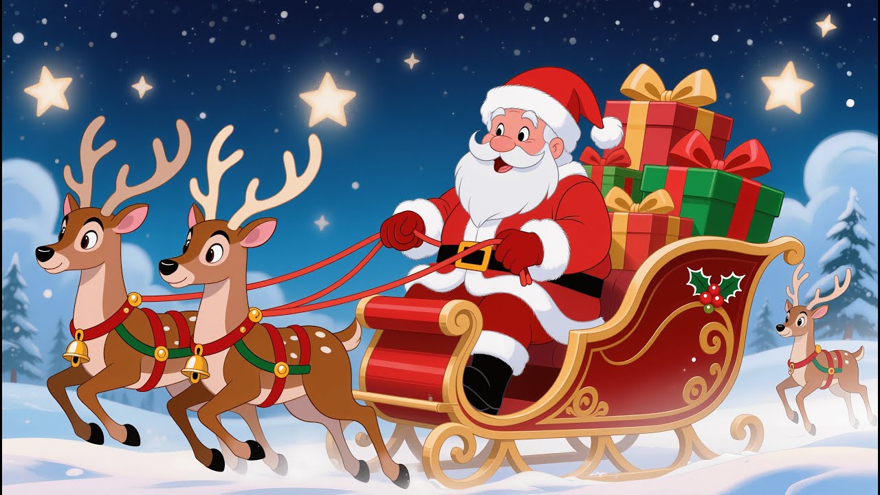 10 Hours of Jingle Bells Songs 🎄 Santa’s Sleigh Ride Christmas Music for Kids, Sleep, Study & Relax