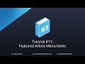 Getting Started with Joomla 3 & CloudBase 3: Featured Article Menu Items - Tutorial #11