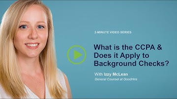 What is the CCPA & Does it Apply to Background Checks?
