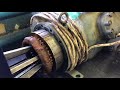 Выпрессовка статора компрессора и удаление обмоток/Removal stator semi-hermetic compressor