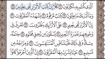 سورة المطففين-Surah Al-Mutaffifin - a very loud reading of Sheikh Omar Al-Qazabri