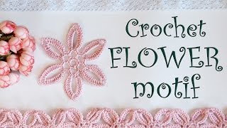 ►Crochet flower motif pattern ♥ Crochetka design studio ♥ Мастер-класс Цветочный мотив крючком