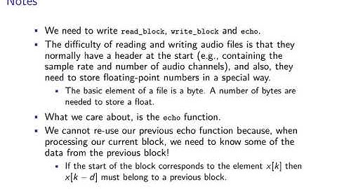Block-based Digital Signal Processing (Part 1)