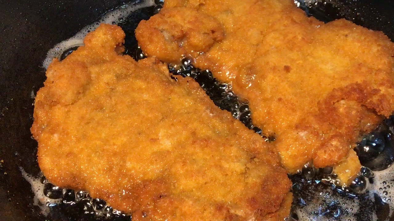 Frying Chicken Schnitzel No Copyrights Video ASMR YouTube