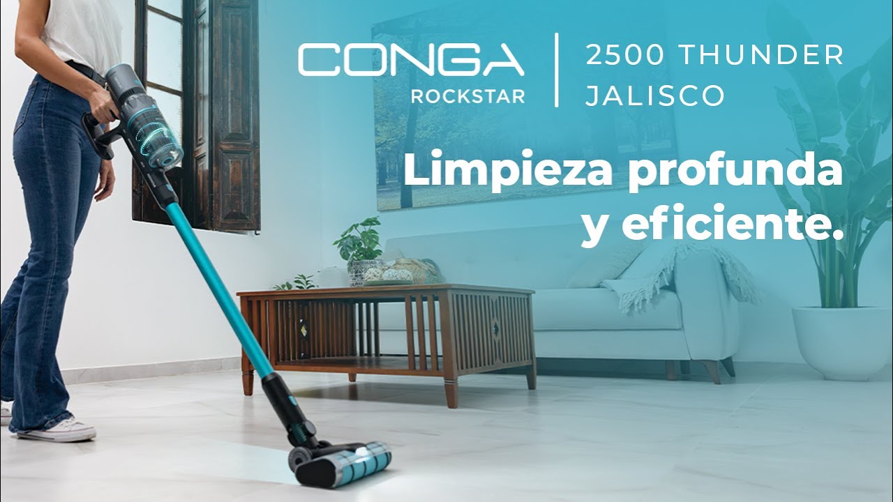 Aspirador Vertical Conga Rockstar 2500 Thunder Jalisco con Potencia de 400  W y 65min de autonomía. 