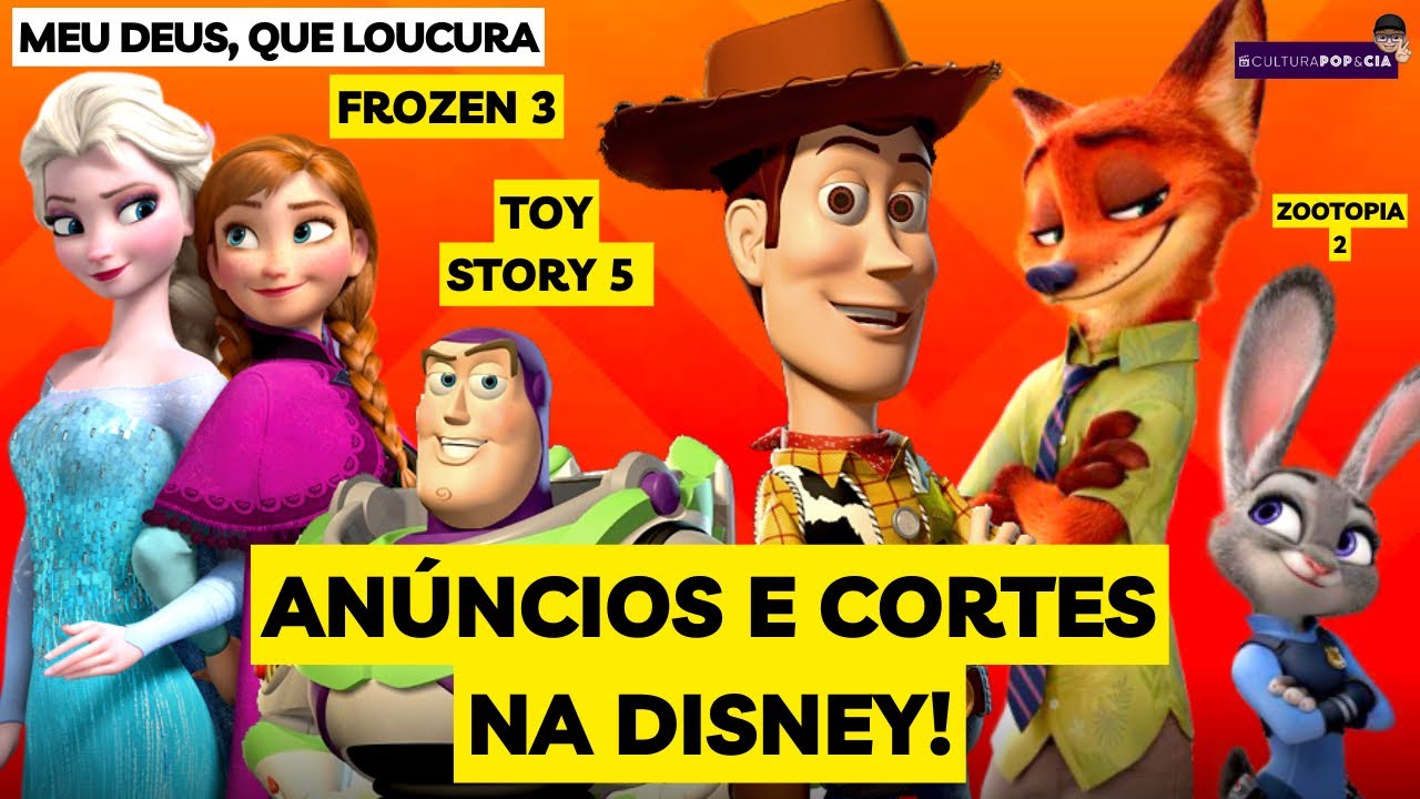 Disney anuncia Frozen 3, Toy Story 5 e Zootopia 2!