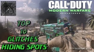 TOP 10 GLITCHES/HIDING SPOTS - (Ambush) - (No Old School) - Call Of Duty MWR