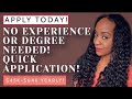 🤩 NO EXPERIENCE OR DEGREE REQUIRED! $21-$30 HOURLY WORK FROM HOME JOB! VERY QUICK APPLICATION!