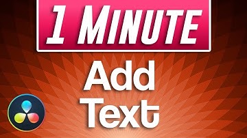 Davinci Resolve - How to Add Text to Video