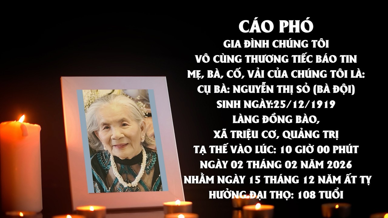 LỄ TANG Cụ bà Nguyễn Thị Sỏ (Bà Đội)