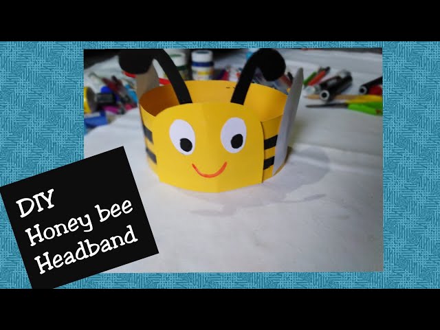 #Artandcraft #Headband #handmade | How to make honeybee headband | Headband | DIY Easy headband class=