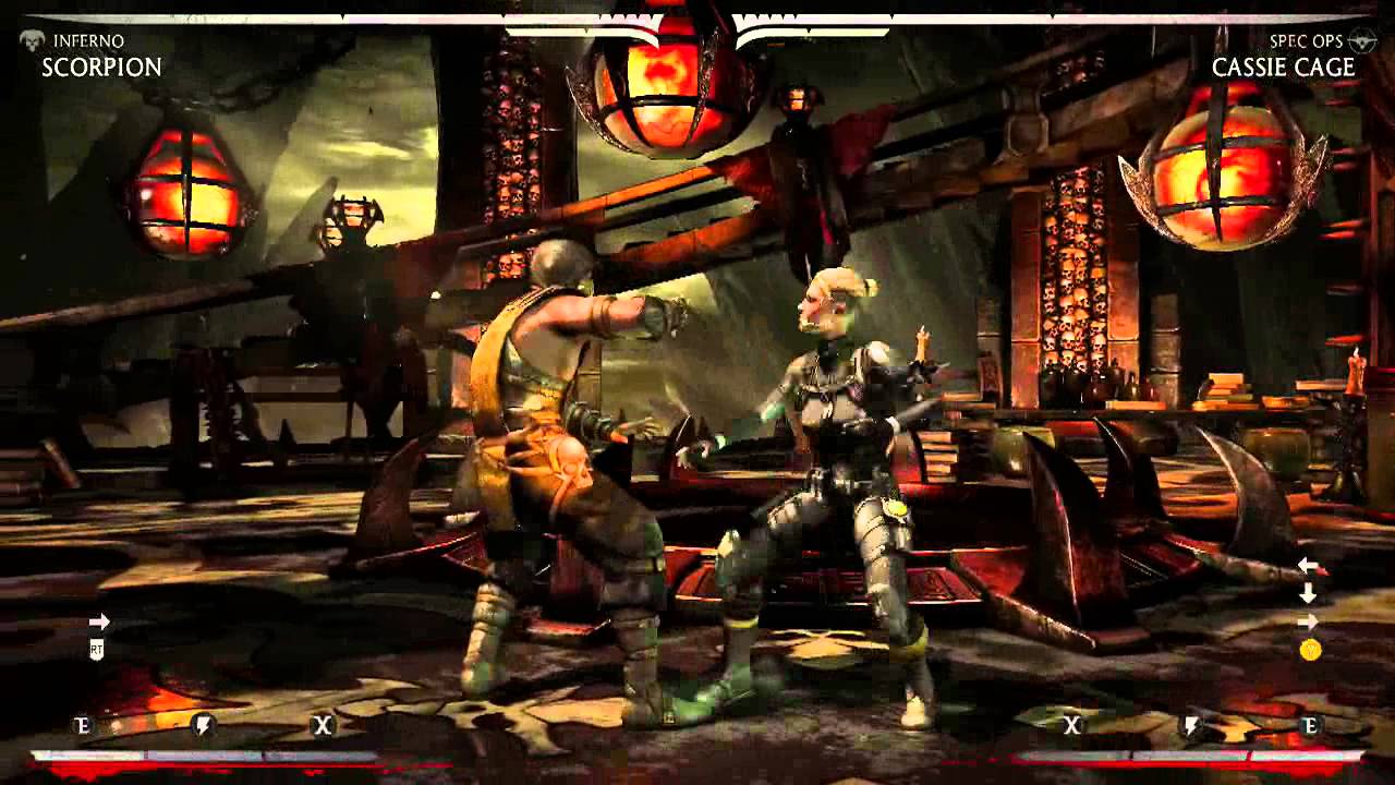 MKX Tutorial How to punish Cassie Cage with Scorpion YouTube