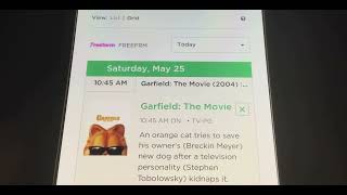 The 2004 “Garfield” Movie on Freeform and FX