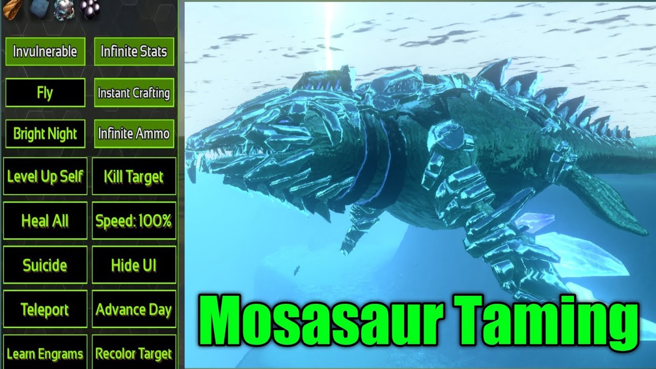 Ark mobile Taming Mosasaurus || Ark Mobile God console Free #arkmobile ...