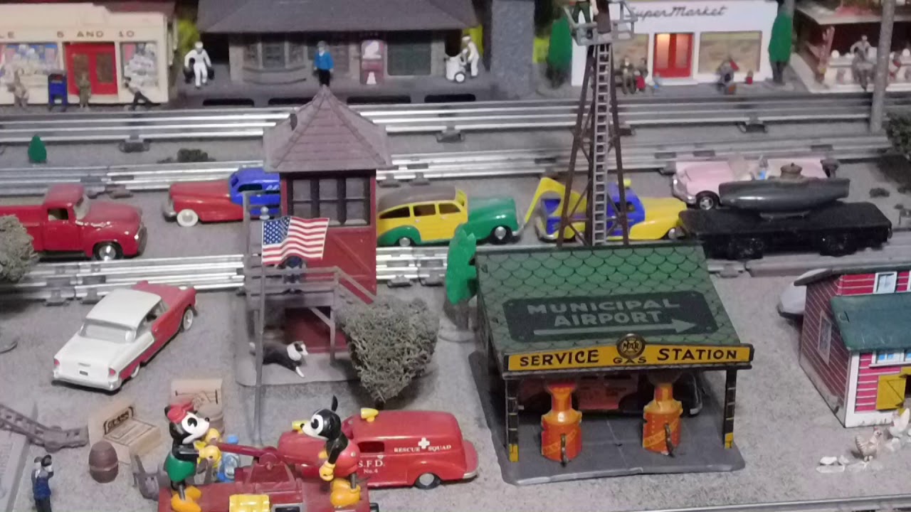 Tour Of My O Gauge, 1950's Toy Train Layout YouTube
