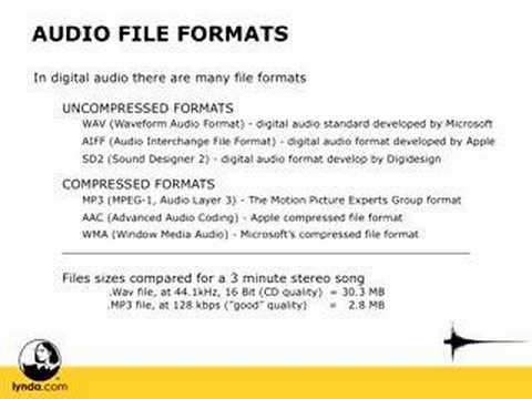 audio file formats youtube interchange format