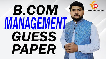 Management Guess Paper B.Com part 2