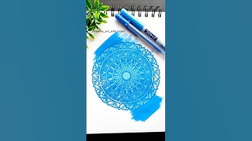 Blue Mandala Art Tutorial for Beginners | Easy Step-by-Step Drawing 💙🌀