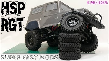 RGT HSP 1/10 4WD Rock Crawler SUPER EASY MODS - Suspension & Steering
