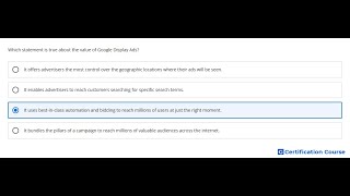 Which statement is true about the value of Google Display Ads?