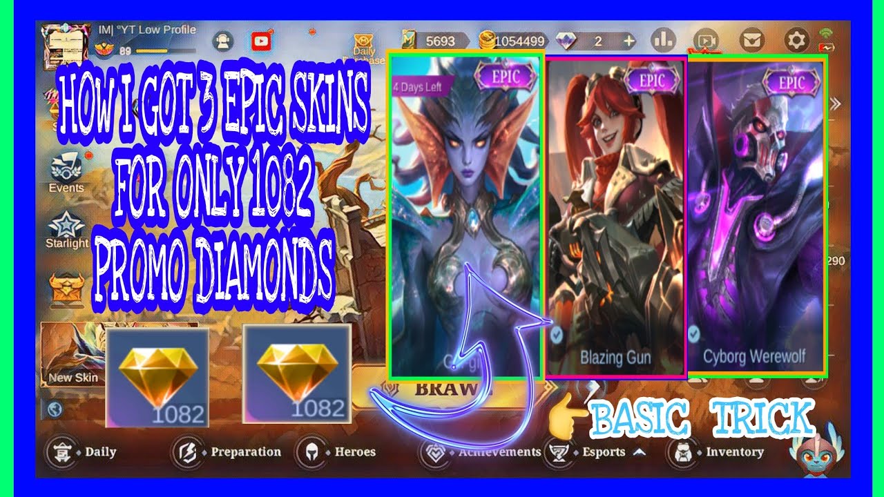 EPIC SKIN DISCOUNT 99% CRAZY SALE IN DOUBLE 11 EVENT USING 1 DIAMOND ONLY | Mobile Legends Bang Bang