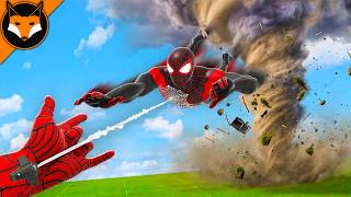 Surviving TORNADOS as SPIDERMAN in VR - Bonelab Mods