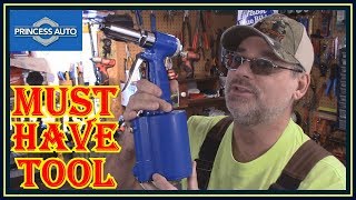 AIR RIVET  GUN REVIEW  GREAT TOOL  #PRINCESSAUTO   LET'S  SEE HOW IT WORKS