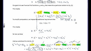 Differential Equations - 4.6 Variation of Parameters