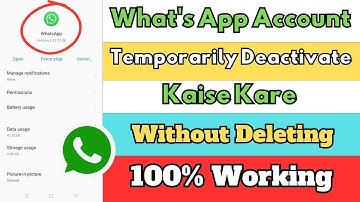 How To Temporarily Deactivate WhatsApp Account Without Deleting 2023 | Deactivate WhatsApp Account
