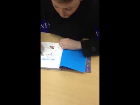James Arthur signing my book