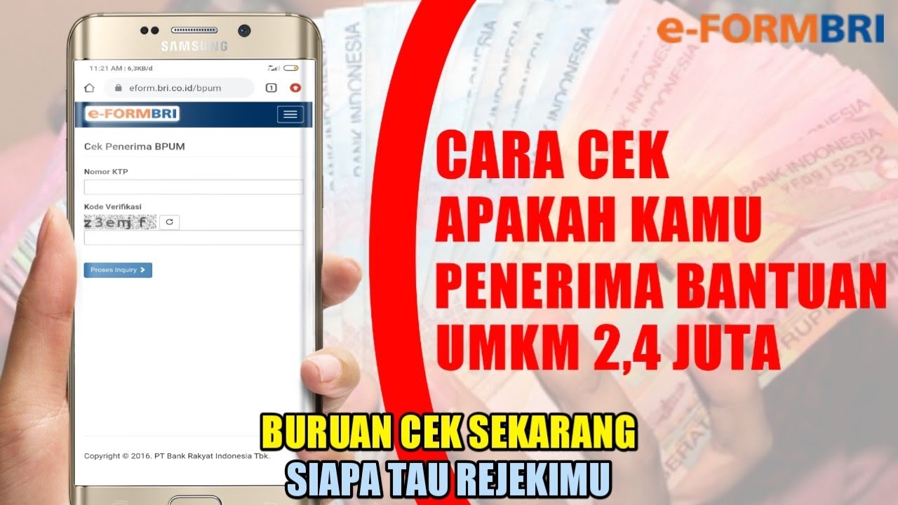 Cara Cek Penerima Bantuan Umkm 2 4 Juta Di Hp Android Youtube