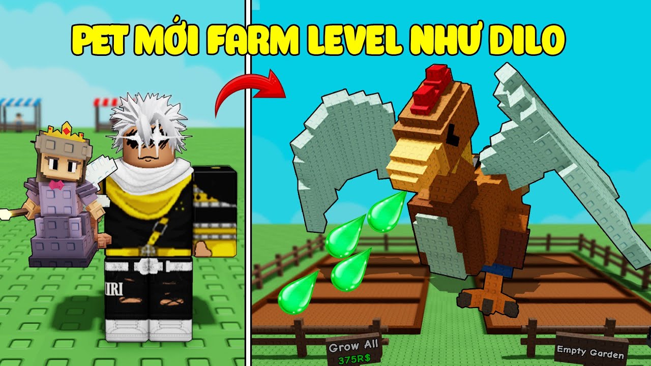 (Roblox) Sự Kiện FAIRY EVENT "Pet Mới Farm Level Như DILO Huge" Trong Grow A Garden