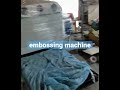 Embossing machine for pvc