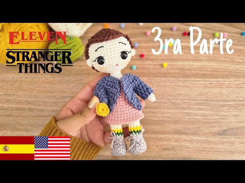 Once de stranger things amigurumi /  3era Parte (Accesorios finales)