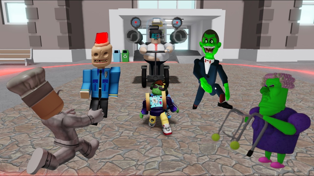 Zombie SPEED RUNS in #roblox Gran, Barry, Papa Pizza, Great School Scary Obby