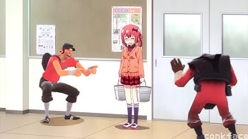 TF2 mercs bully satania