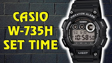 How to set time on Casio W-735H manual 3416