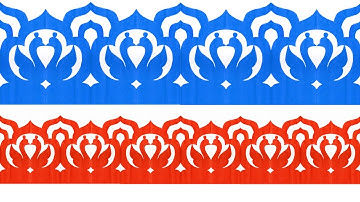 Easy paper border cutting designs | border design for bulletin board কাগজের ফুল বানানো | paper craft