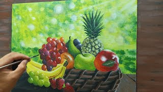 How to paint fruits in a basket, acrylic painting by CMM Art 9,695 views 1 year ago 15 minutes