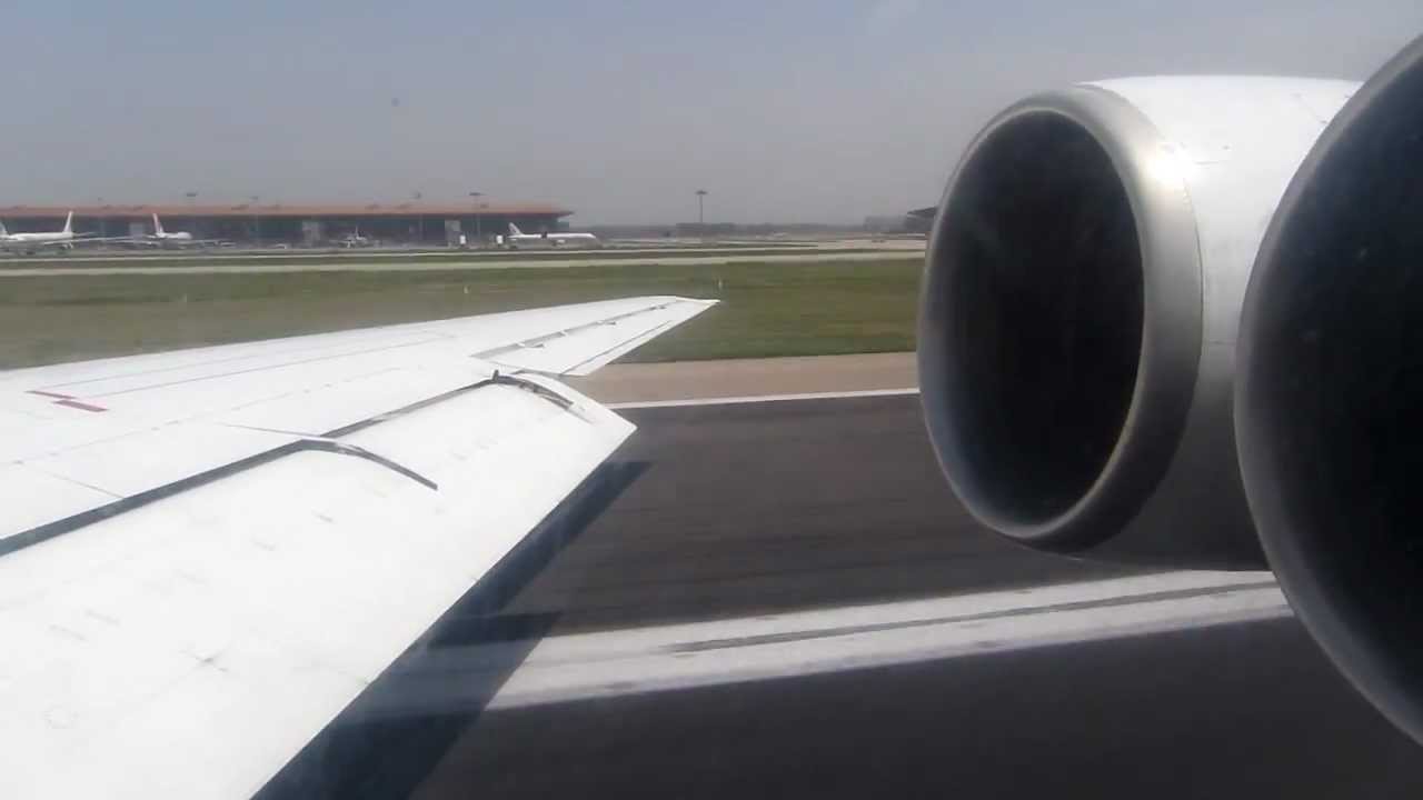 Air Koryo Ilyushin IL-62M P-885 Takeoff from Beijing - Window View