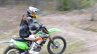 Kawasaki KX 250-F [Raw Sound of FMF MegaBomb on the Woods]