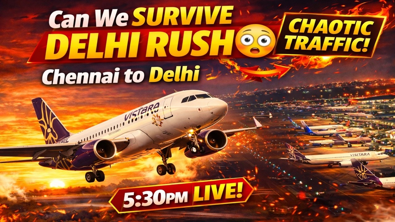 Chennai to Delhi Golden Hour Departure ✈️ Realistic A320 | #msfs2020