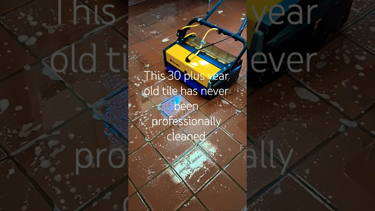 Commercial tile clean to improve 30 year old Quarry Tile 